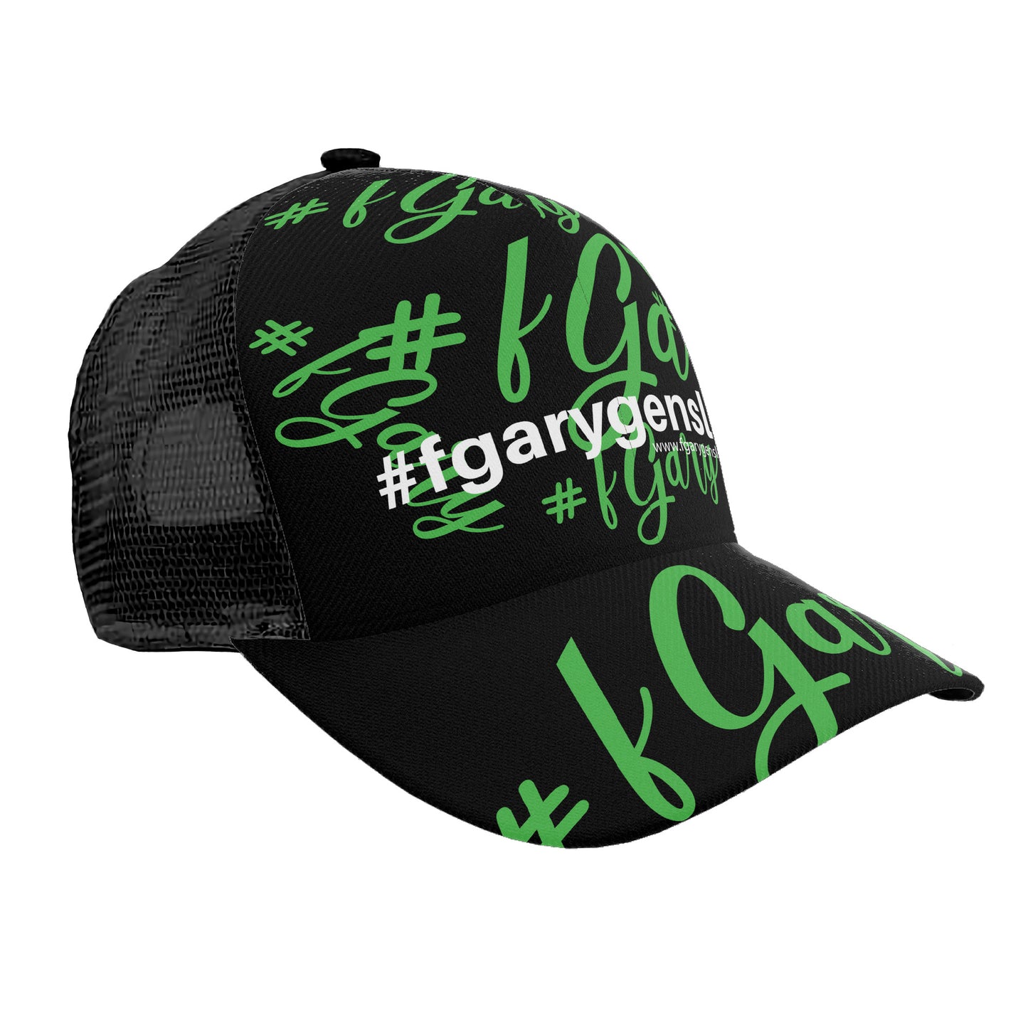 #fGaryGensler SC Green on Black Panel Trucker Hat