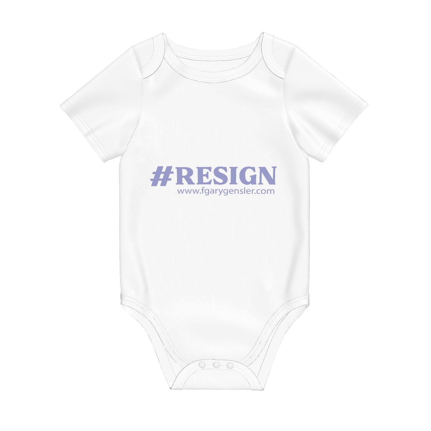 #RESIGN Purple Short Sleeve Baby One-Piece Bodysuit