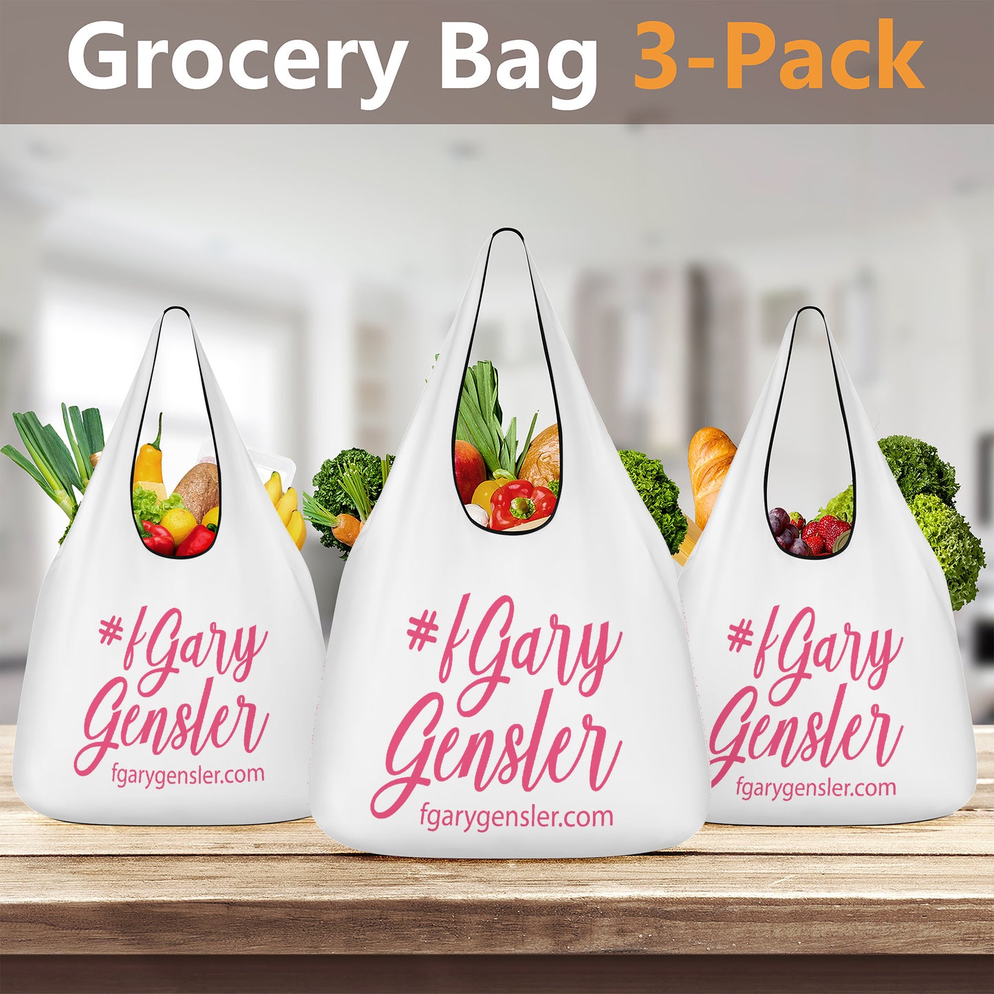 #fGaryGensler Pink SC Grocery Bag