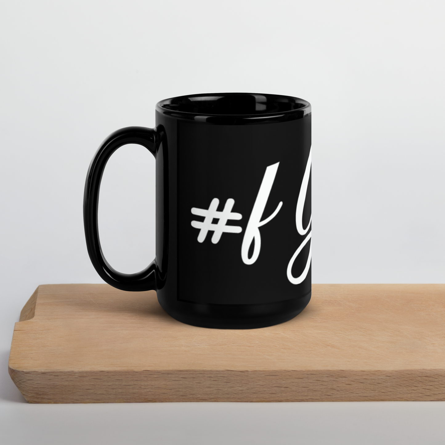 #fGary Black Glossy Mug