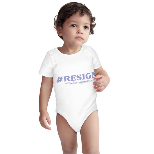 #RESIGN Purple Short Sleeve Baby One-Piece Bodysuit