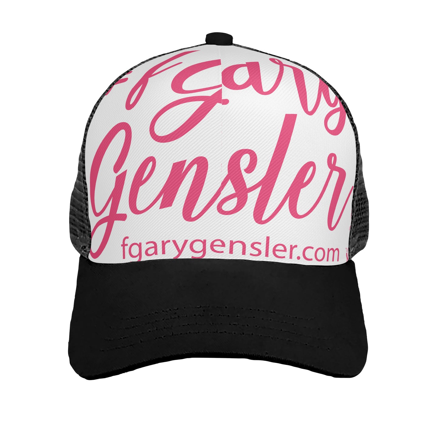 #fGaryGensler SC Pink on White Panel Trucker Hat