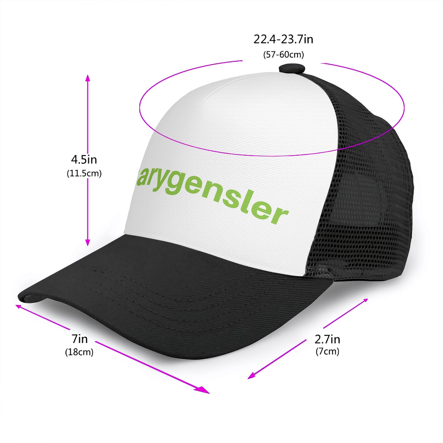 #fGaryGensler SS Green on White Panel Trucker Hat