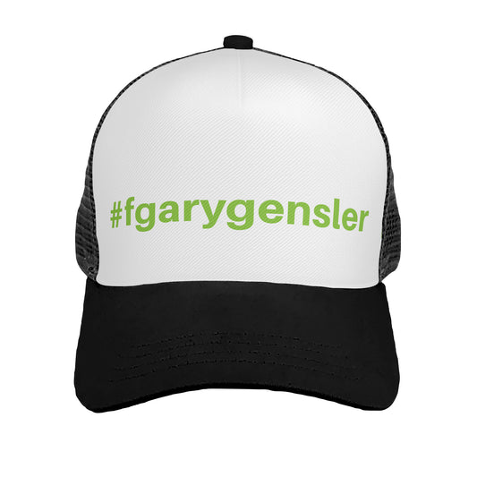 #fGaryGensler SS Green on White Panel Trucker Hat