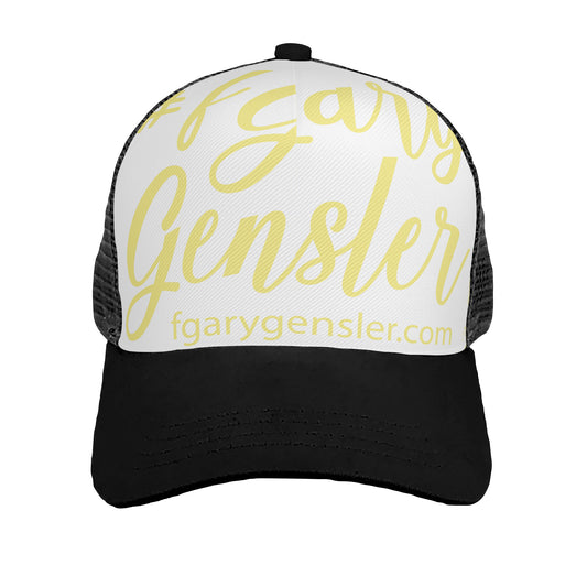 #fGaryGensler SC Yellow on White Panel Trucker Hat